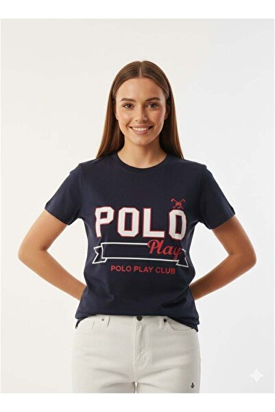 poloplay Girls Graphic T-shirt -NAVY
