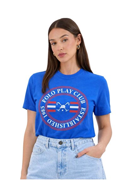 poloplay Ladies Graphic T-shirt -ROYAL BLUE