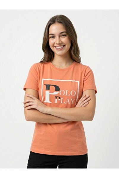 poloplay Girls Graphic T-shirt -ORANGE