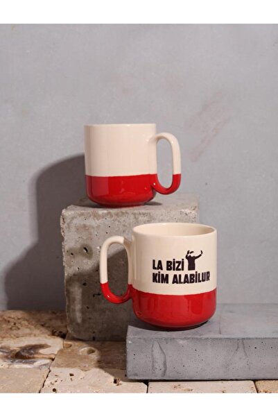 Çabri Gonzalez Cream & Red 330 ml Ceramic Pro Mug – “Whoever Gets Us” Printed