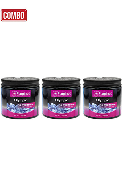 Flamingo معطر جو للسيارة من أولمبيك بلاك كريستال، عبوة من 3 قطع، يدوم طويلاً،...