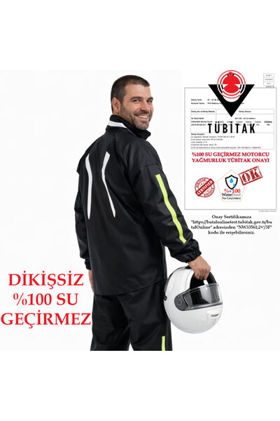 Bursahatırası Motorcu Yağmurluğu Takımı M2026 %100 Su Geçirmez Dikişsiz PVC