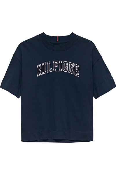 Tommy Hilfiger Girl's Varsity Ss Navy Blue T-Shirt