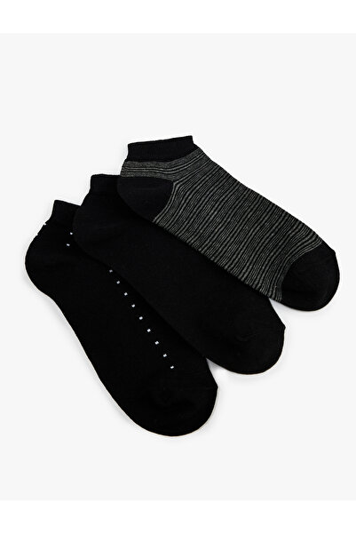 Koton Set of 3 Patterned Cotton Bootie Socks