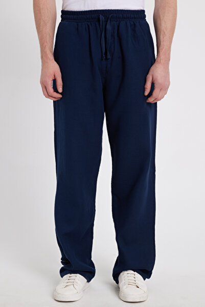 Tudors Men's Baggy Fit Wide Cut 100% Cotton Elastic Waist Side Pockets Muslin...