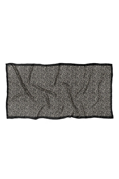 Mavi İpek Black and White Series Soft Cotton Shawl D6