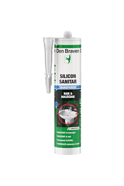 Den Braven Sanitary Silicone, 280 ml, Transparent