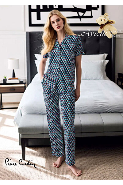 Pierre Cardin Set de pijamale din modal și bumbac cu model – croială conforta...