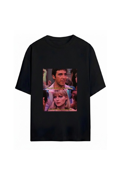 SVART WEAR Unisex majica sa šarom "Scarface" u velikom izgledu