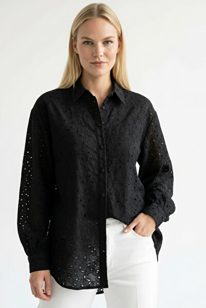 Exquise Long Sleeve Regular Fit Scallop Shirt