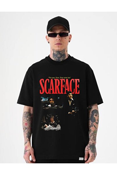 SVART WEAR Scarface Baskılı Unisex Oversize T-Shirt