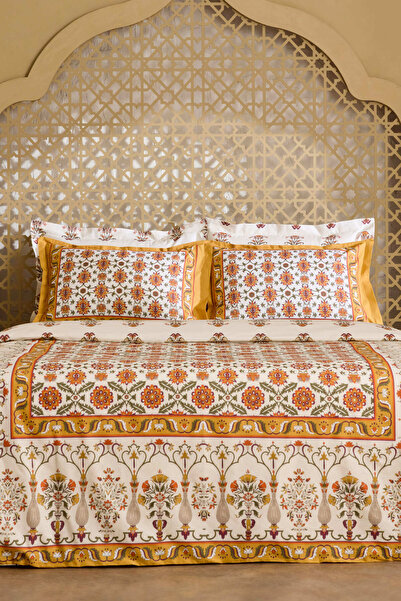 Karaca Home Zahara Double Duvet Cover Set Mustard