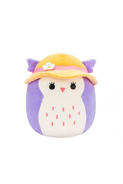 SQUISHMALLOW Jucarie de plus 19 cm, Holly bufnita mov cu palarie, Squ...