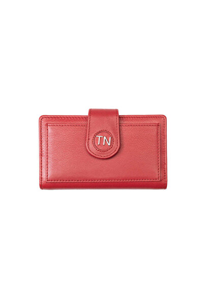 TORO NERO Women's wallet made of genuine leather, red Mia, RFID protection