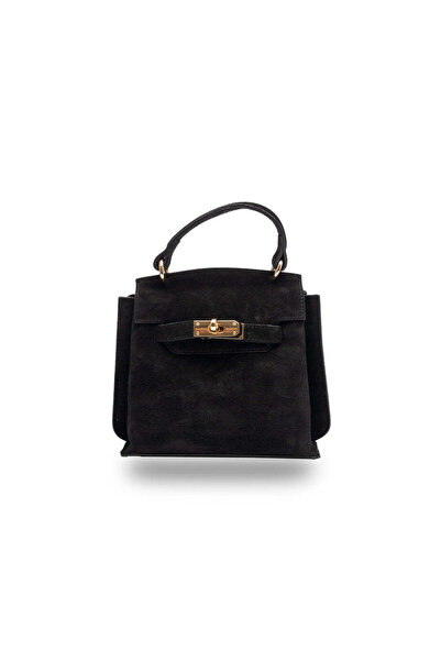 TORO NERO Geantă neagră din piele naturală Renata