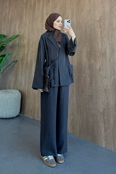 Hazamoda Double Pocket Modal Suit Bitter Brown