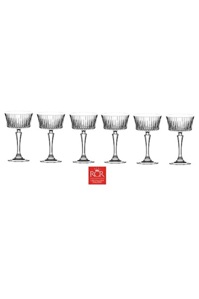 RCR Crystal Set of 6 Timeless Champagne Glasses, 260 ml, RCR