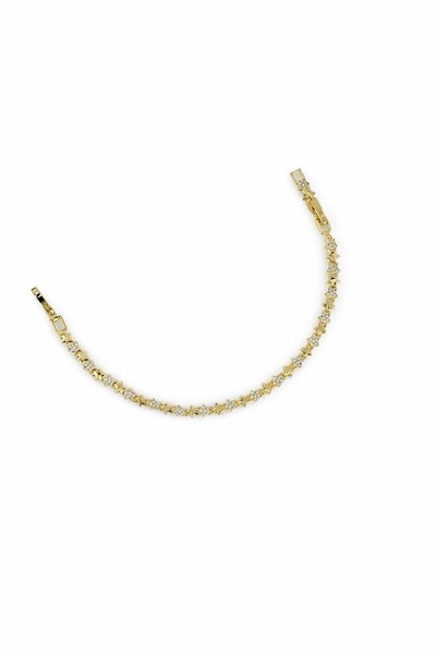 Sacha Accessories سوار مرصع بالأحجار على شكل نجمة وسلسلة من الصفائح