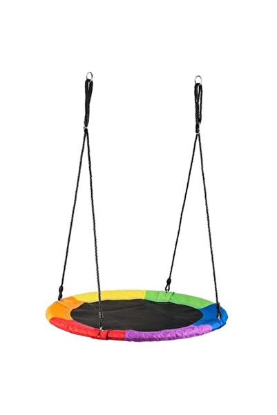 Ecotoys Кръгла люлка тип „гнездо“ за деца, 110 см, MIR6001 - Многоцветна