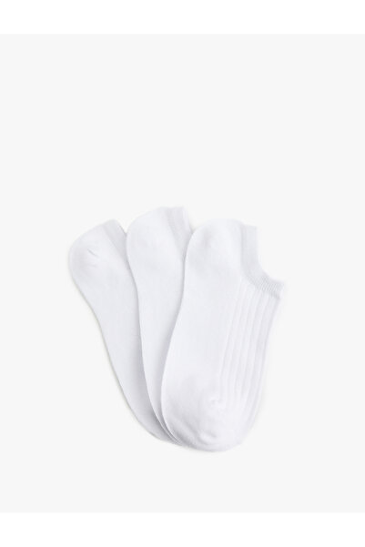 Koton Set of 3 Cotton Basic Invisible Socks