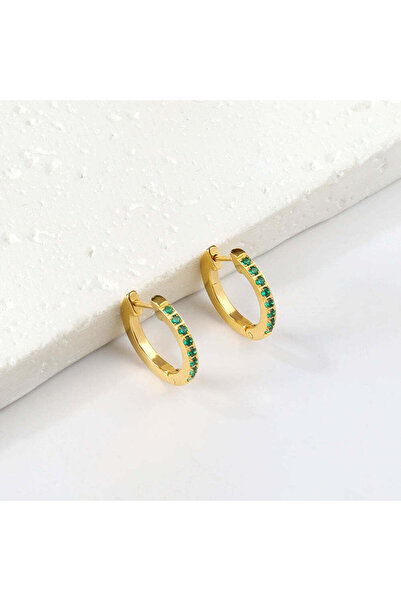 Pursehuit Gold-coloured earrings, stainless steel, blown with 18k gold, with ...