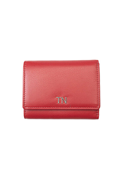 TORO NERO Women's wallet made of genuine leather, red Ellis, RFID protection
