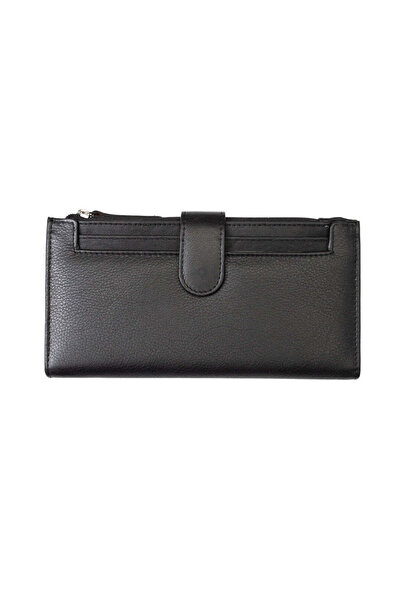 TORO NERO Women's wallet made of genuine leather, black Cory, Rfid protection