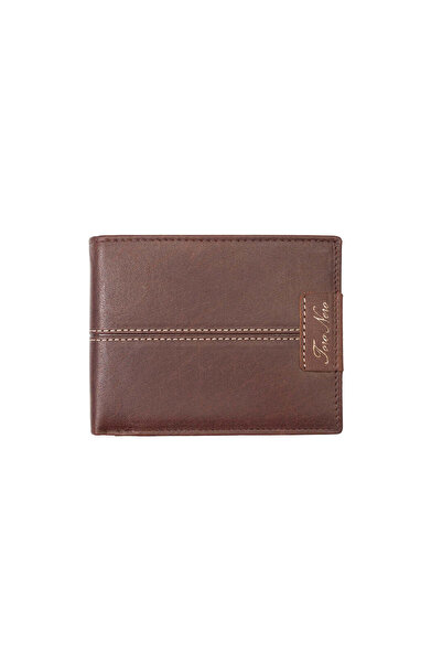 TORO NERO Men's wallet made of genuine leather, brown, Oliver, RFID protection