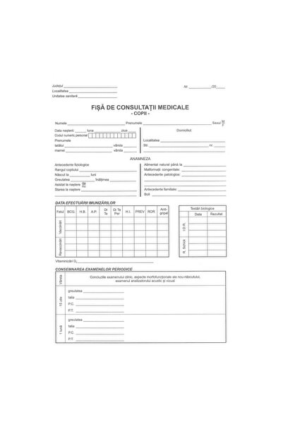 BiroCo Φύλλο ιατρικής συμβουλευτικής για παιδιά, 420x297 mm, διπλής όψης, χαρ...