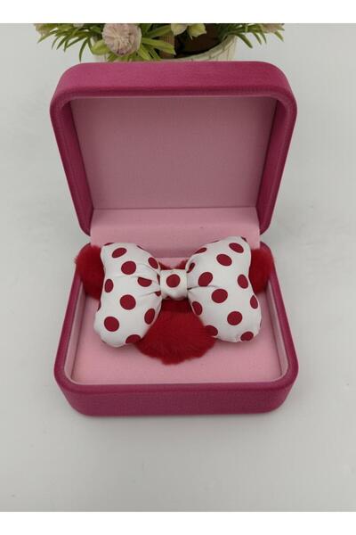 ELUNE İSTANBUL & Milano Premium Plush Bow Buckle Set of 2 – Red Elegance