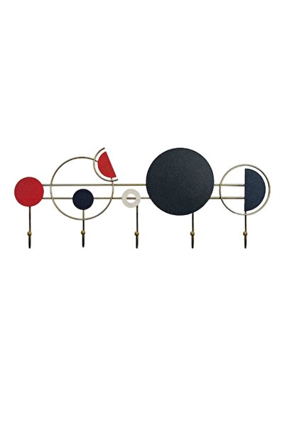 OEM Metal Coat Rack Deco Art, Circles, 60 x 21 cm, Multicolor