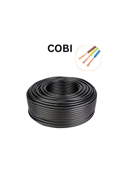 COBI SMART® Electrical cable 3x6 mm², 100 m, black, MYYM / H05VV-F –