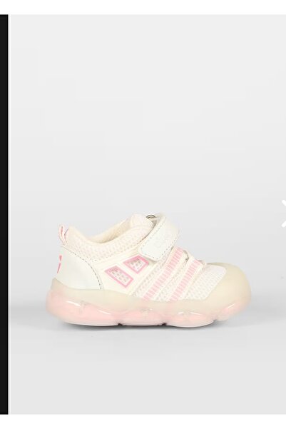 Vicco Orante Baby Girl White First Step Lighted Shoes