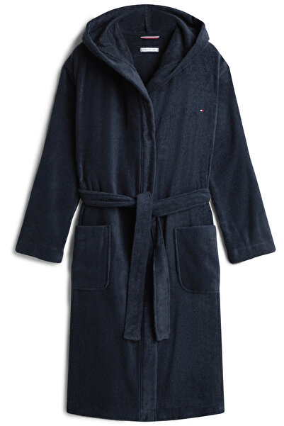 Tommy Hilfiger Women's Navy Blue Towel Bathrobe