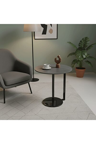 DEC8 A round side table with a modern and distinctive design