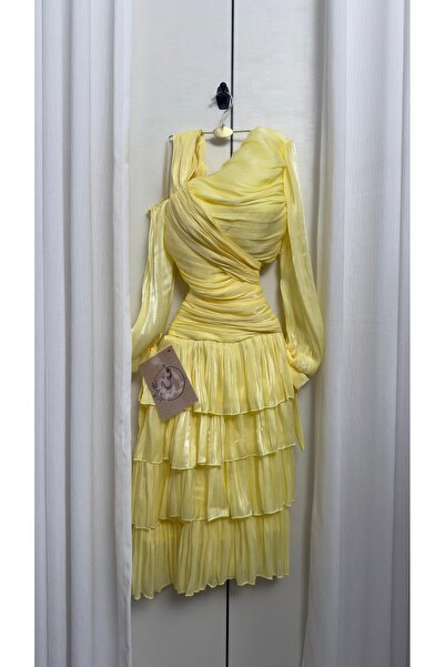 TREC CHIC Soft crinkle midi dress