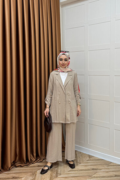 Stilife Sandra Ceketli Takım Vizon