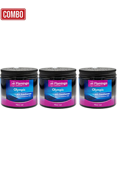 Flamingo معطر جو للسيارة من أولمبيك، عبوة من 3 قطع، جل يدوم طويلاً، KC-613، ل...
