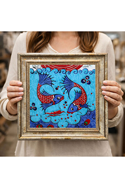 woodsia Διακοσμητικός Τετράγωνος Πίνακας με Κορνίζα DC0079