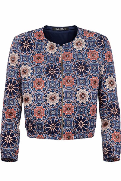 Ded COLLECTION Women's Bohemian Colorful Mandala Patterned Zippered Scuba Bom...