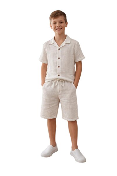 Ugly Duck MUSLIN KOMPLET KOŠULJA-IKRANE ZA DECE OD 9-14 GODINA - BELO