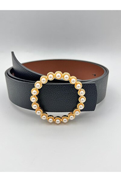 MODAM HİFA Gold Buckle Stoned Women's Belt Trouser Belt Dress Belt Shirt Belt...