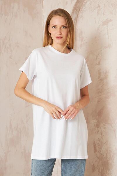 SİNDAL Basıc Kısa Kol T-shirt 4-6688 - BEYAZ