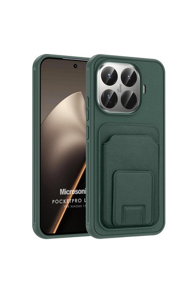 Microsonic Mi 15t Pro Case Pocketpro Litchi Dark Green