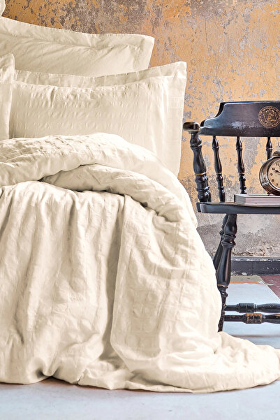 İssimo Home Σετ Παπλωματοθήκης Perla Jacquard Washed 100% Βαμβακερή Ποπλίνα Δ...