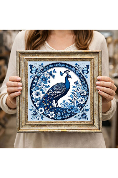 woodsia Διακοσμητικός Τετράγωνος Πίνακας με Κορνίζα DC0003