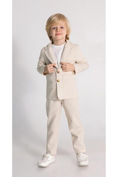 Dmb Класически елегантен костюм за момчета – комплект сако и панталони-7569
