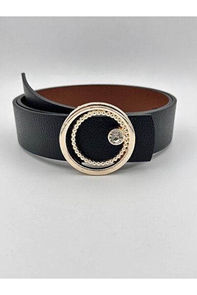 MODAM HİFA Gold Buckle Stoned Women's Belt Trouser Belt Dress Belt Shirt Belt...