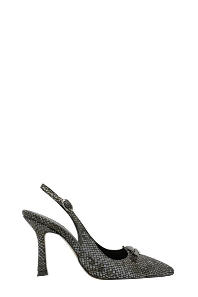 Moulin Shoes حذاء نسائي أسود مفتوح من الخلف بكعب ستيليتو