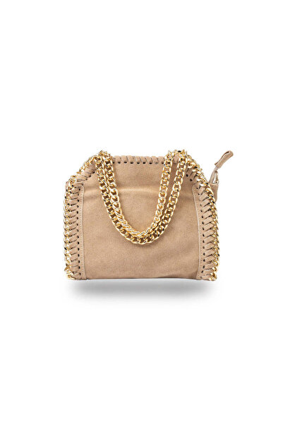 TORO NERO Women's bag made of taupe genuine leather Ilona